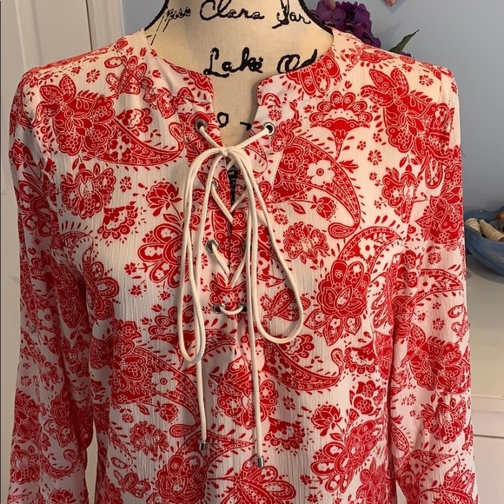 Highline Collective Red Paisley Tunic Dress NEW! - Picture 4 of 9
